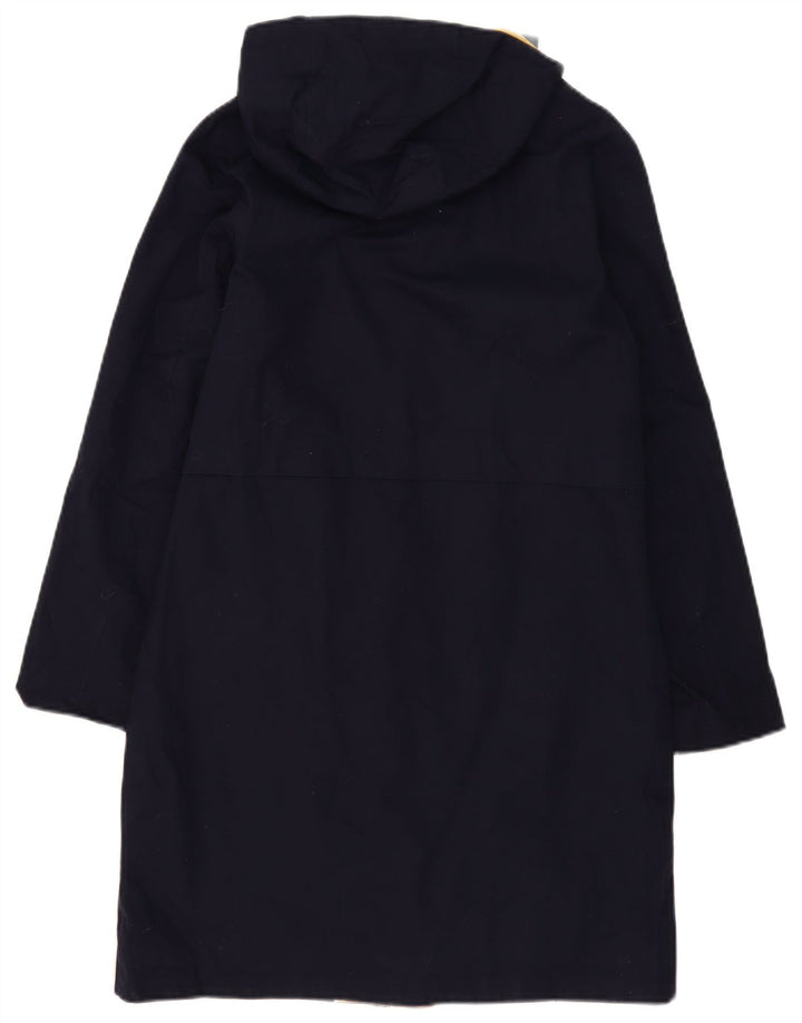 Boden Dame Hooded Parka Jacket UK 8 Small Navy Blue Colourblock Polyester