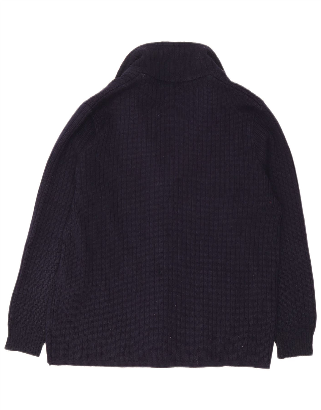 Vintage dame cardigan sweater UK 14 Stor marineblå uld