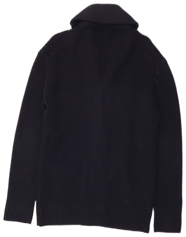 Lyle & Scott Herre cardigan sweater Medium marineblå lammeuld