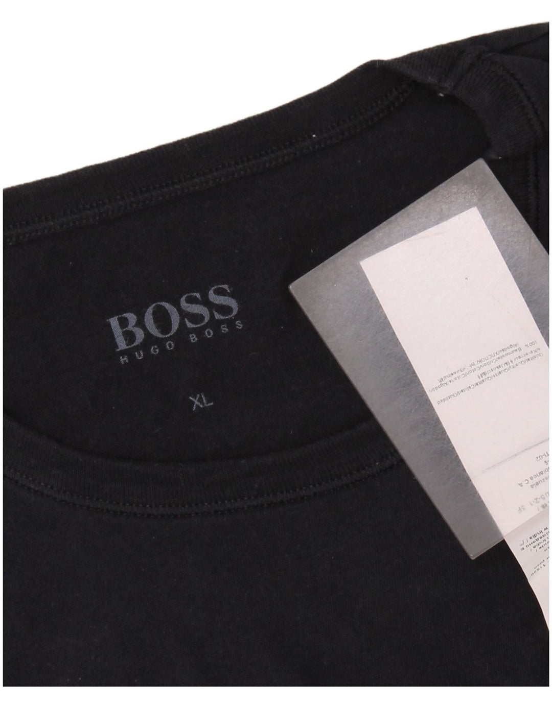 HUGO BOSS T-shirt top til kvinder UK 18 XL marineblå bomuld