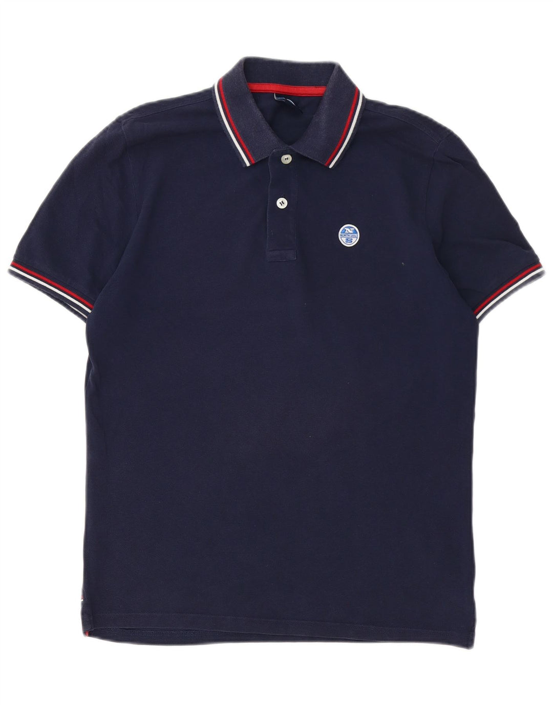 North Sails Herre Grafisk Regular Fit Polo Shirt Lille marineblå bomuld