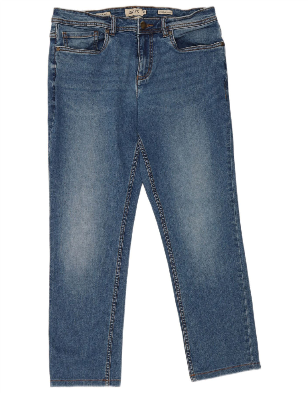 Dacks Herre Slim Jeans IT 48 Medium W32 L27 Blå Bomuld