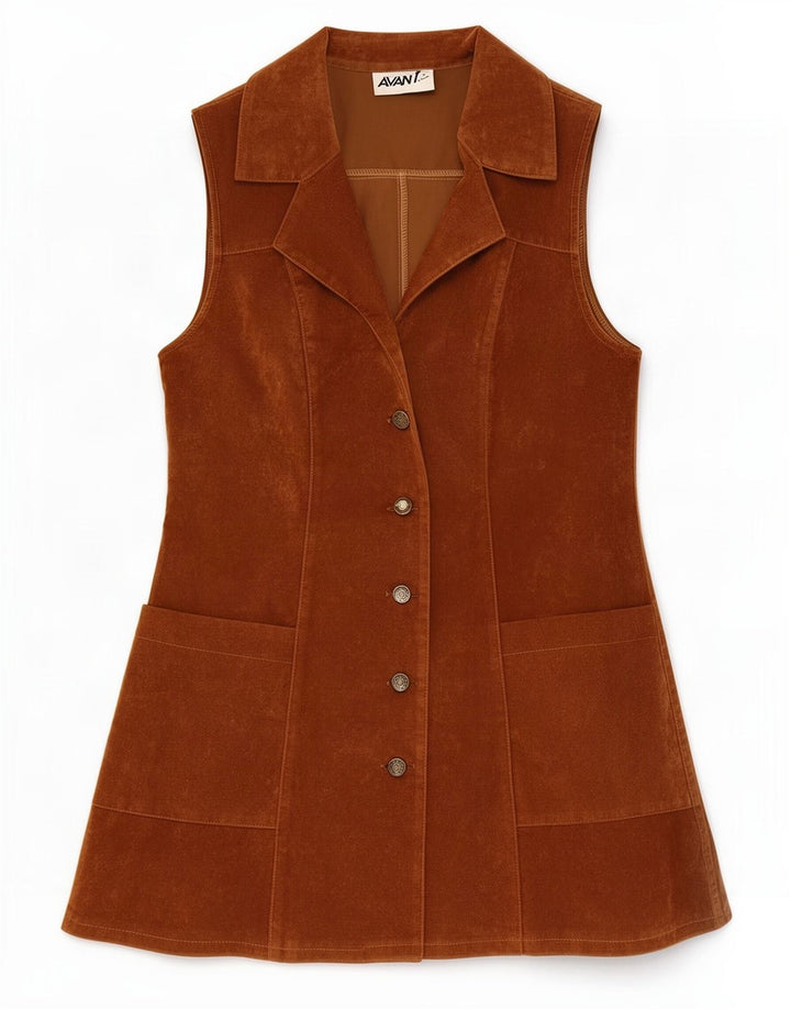 Avant Dame Ruskind Gilet UK 12 Medium Brown