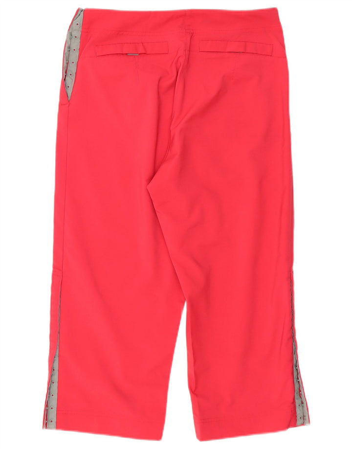Adidas Dame Lige Capri Bukser UK 14 Large W32 L21 Rød Polyester