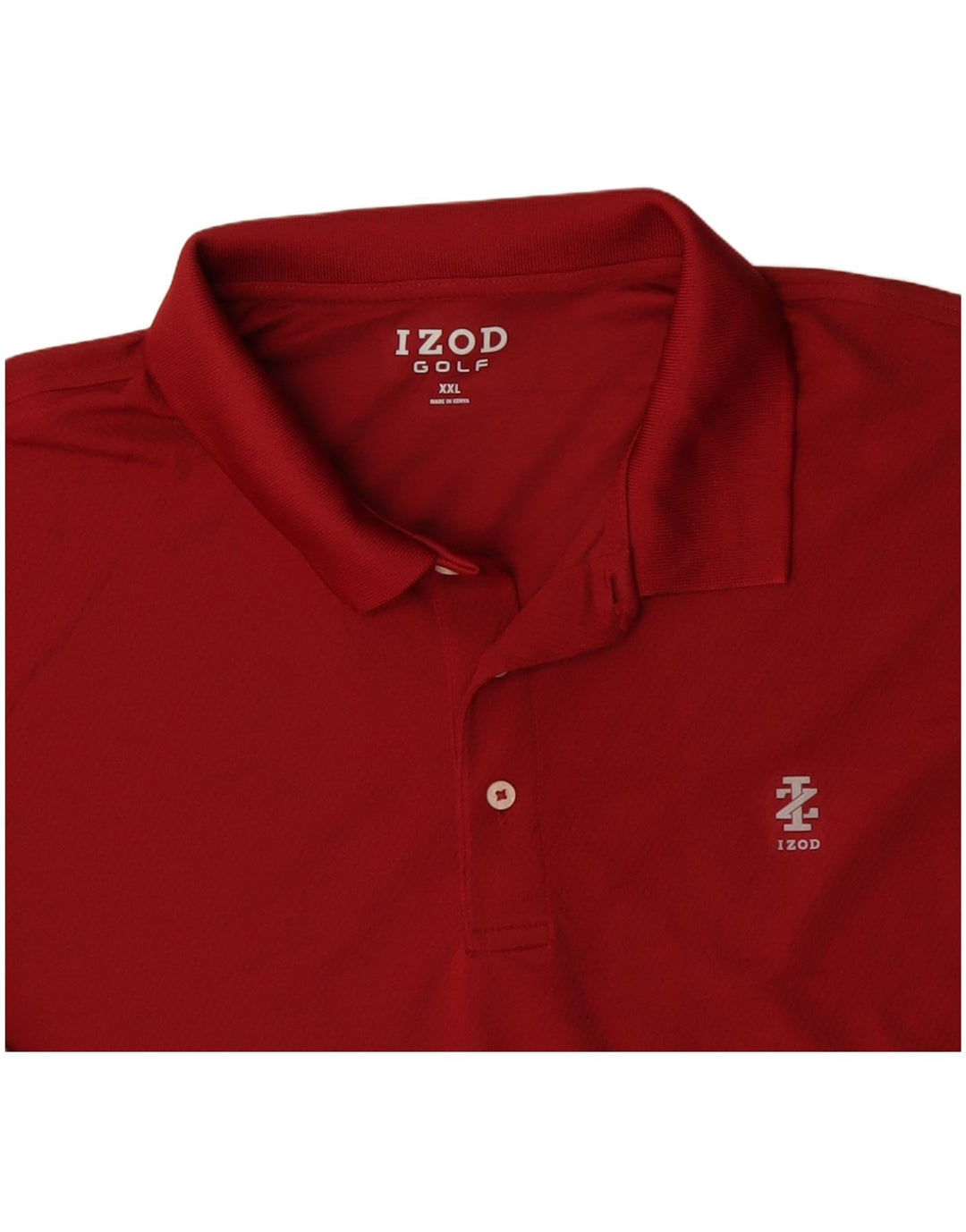 IZOD Golf Langærmet Polo Shirt til mænd 2XL Rød Polyester