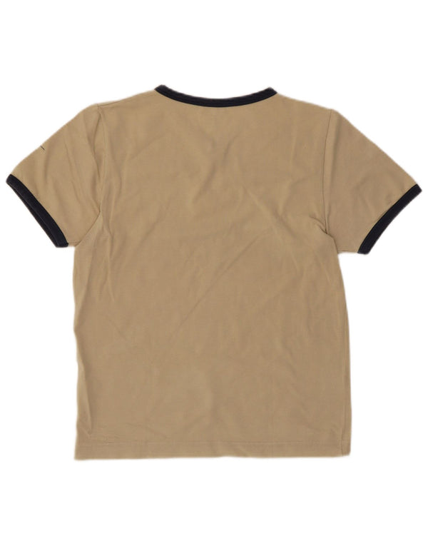 CHAMPION Womens T-Shirt Top UK 10 Small Beige Cotton