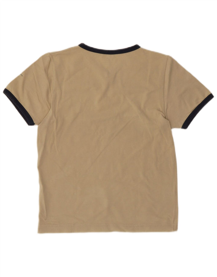 CHAMPION Dame T-Shirt Top UK 10 Lille Beige Bomuld
