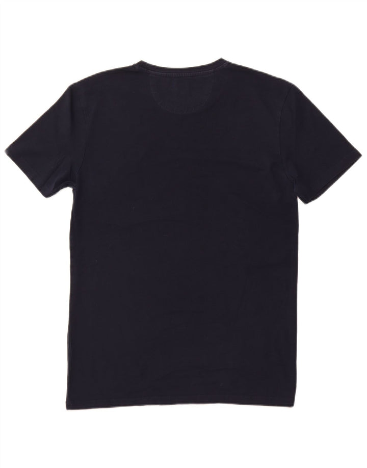 Zara Herre Slim Fit T-Shirt Top Stor Marineblå