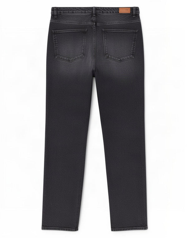 Zara Dame Straight Jeans EU 46 2XL W36 L28 Sort