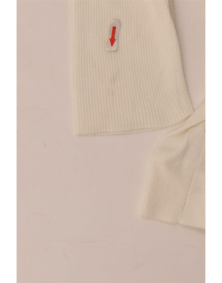 Marks & Spencer Dame Boat Neck Jumper Sweater UK 10 Small White