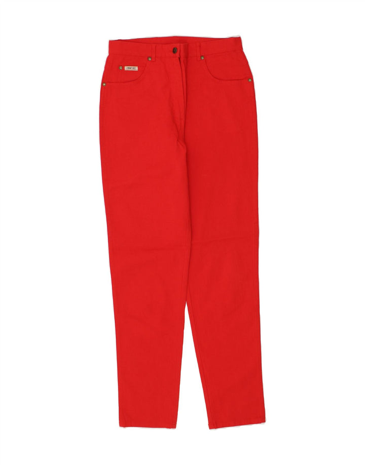 VINTAGE Womens Slim Jeans UK 12 Medium W28 L31 Red Cotton | Vintage Vintage | Thrift | Second-Hand Vintage | Used Clothing | Messina Hembry 
