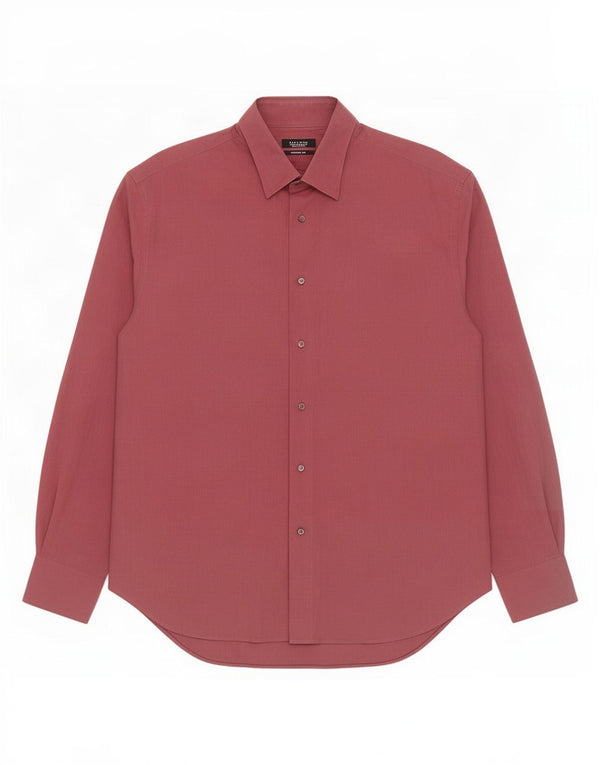 Zara Herre Skræddersyet Fit skjorte EU 44 XL Bourgogne bomuld