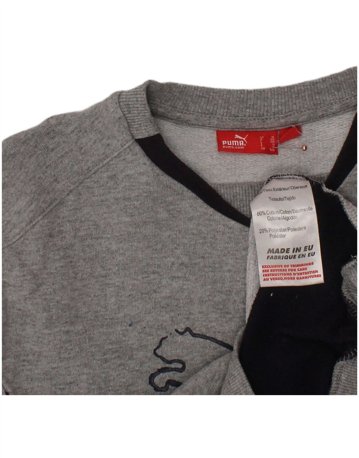 NIKE Grafisk Sweatshirt-trøje til drenge 9-10 år Grå Colourblock Bomuld
