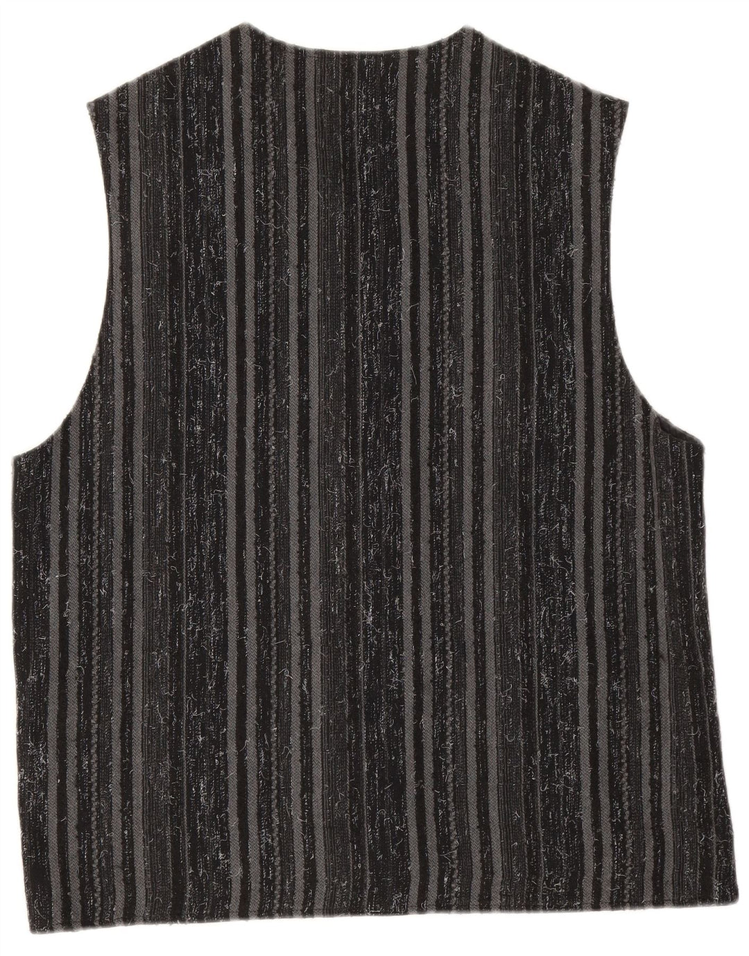 Vintage vest for mænd mellem sort stribet polyester