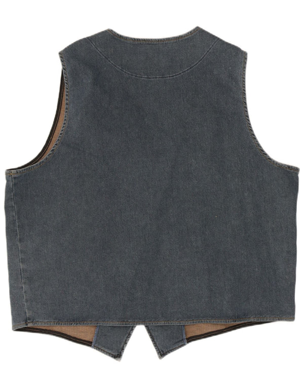 JP 1880 Herre Denim vest 4XL Blå Bomuld