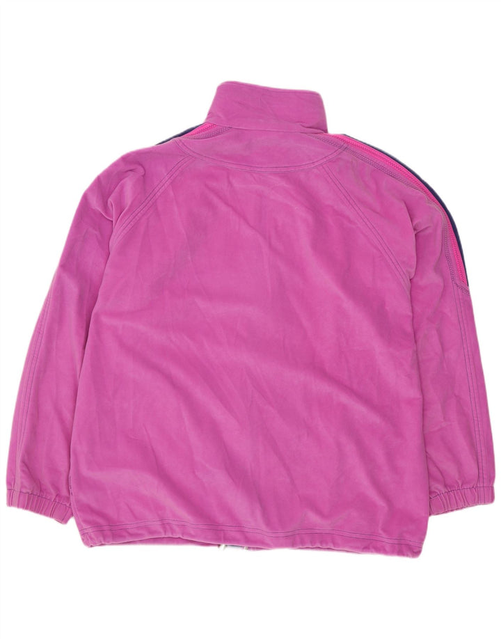 DIADORA grafisk fleecejakke til kvinder UK 14 Medium Pink Colourblock