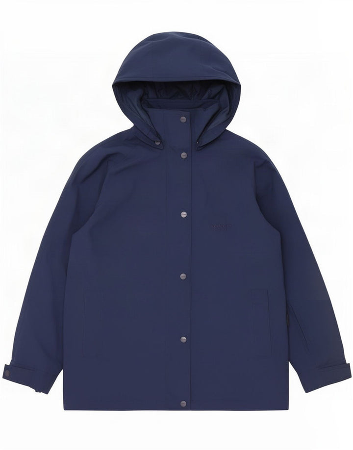 Aesse Gore-Tex regnjakke med hætte til kvinder IT 44 Mellem marineblå polyester