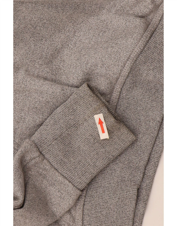 SUPERDRY hættetrøje til kvinder UK 14 Medium Grey Flecked Bomuld