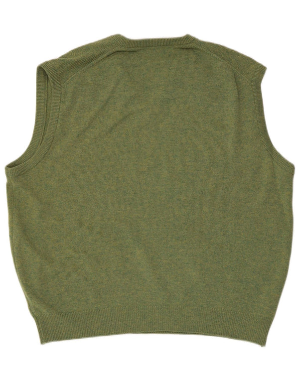 PRINGLE Herrevest Tank Top XL Grøn lammeuld