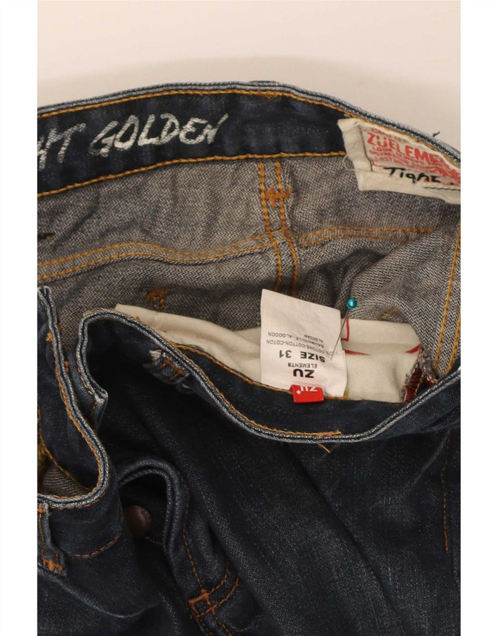 Zu Elements Straight Jeans til mænd W31 L31 Marineblå bomuld