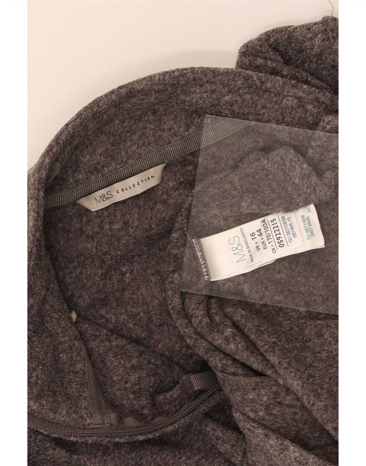 Marks & Spencer Fleecejakke til kvinder UK 16 Stor grå polyester