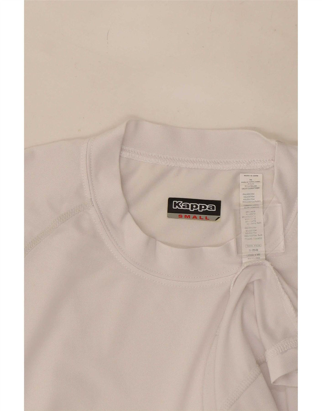 Kappa Herre T-Shirt Top Lille Hvid Polyester