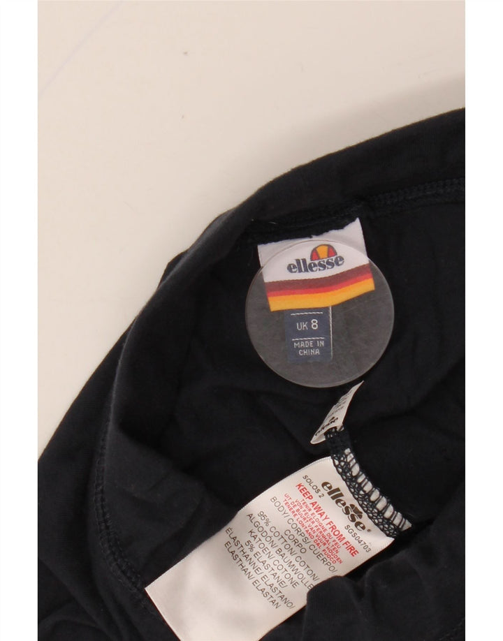ELLESSE Grafiske Leggings til kvinder UK 8 Små marineblå bomuld