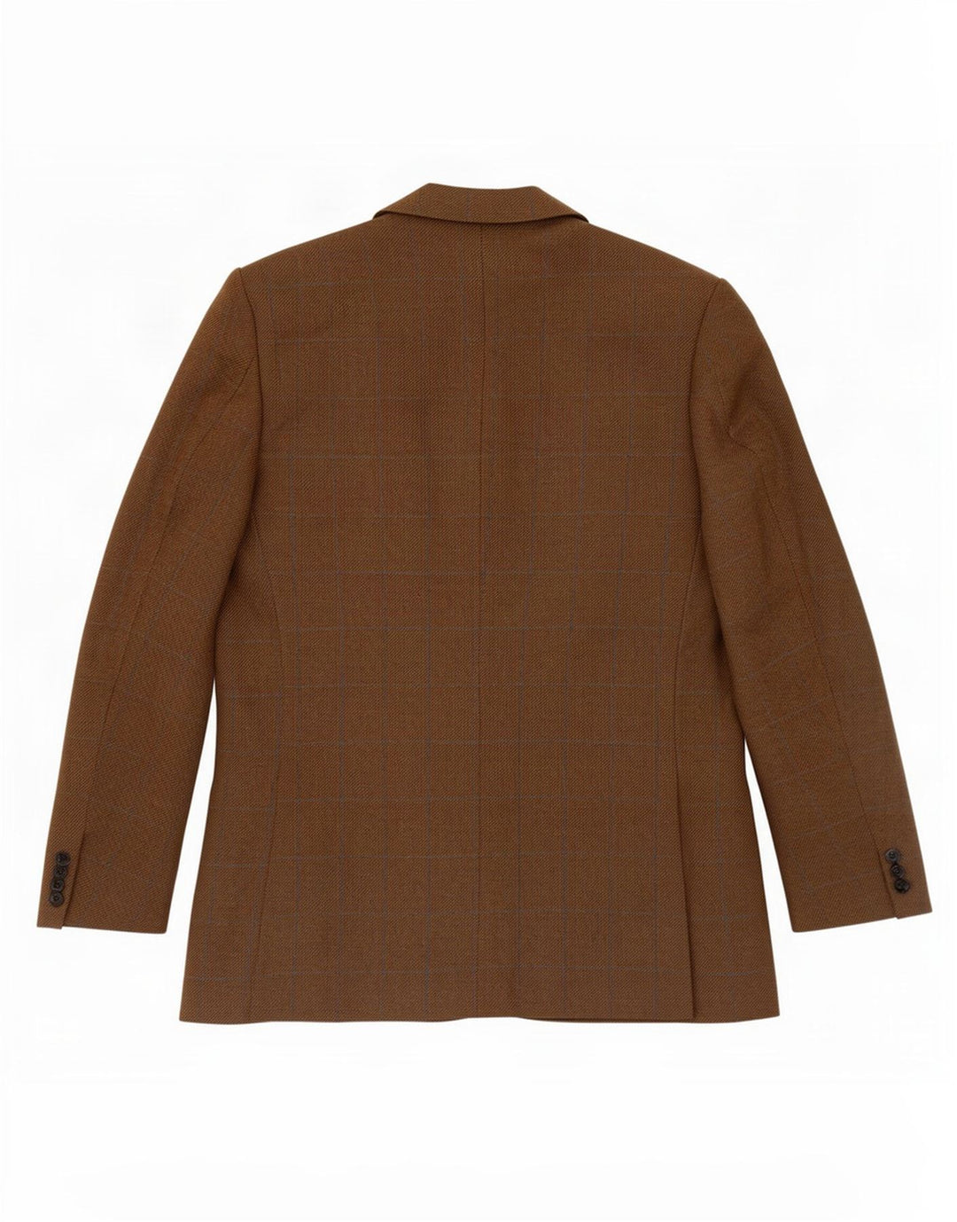 City Time Herre 3-knaps blazerjakke IT 52 XL Brun Plaid Ny Uld