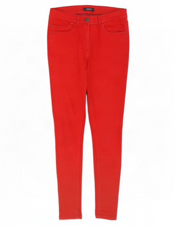 Marks & Spencer Dame Skinny Jeans UK 12 Medium W30 L29 Rød Bomuld