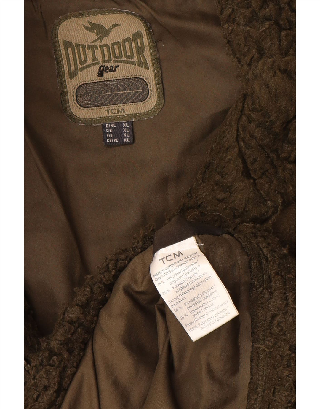 TCM Fleecejakke til mænd UK 42 XL Khaki Polyester