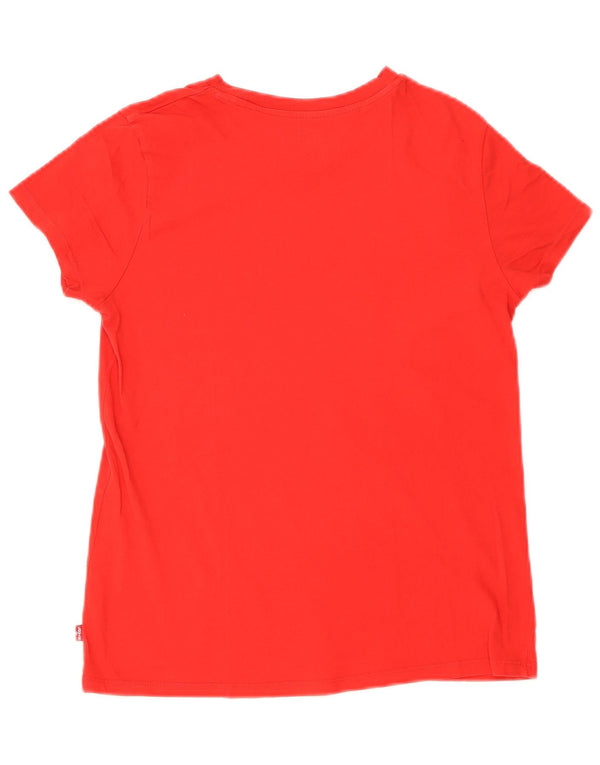 Levi's Dame Grafisk T-Shirt Top UK 10 Lille Rød