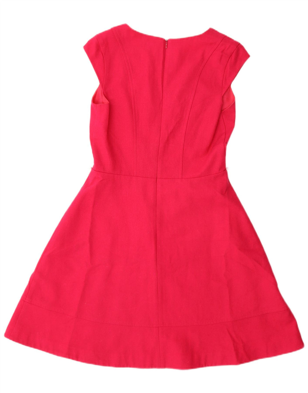 Oasis Dame A-Line Kjole UK 10 Lille Pink Uld
