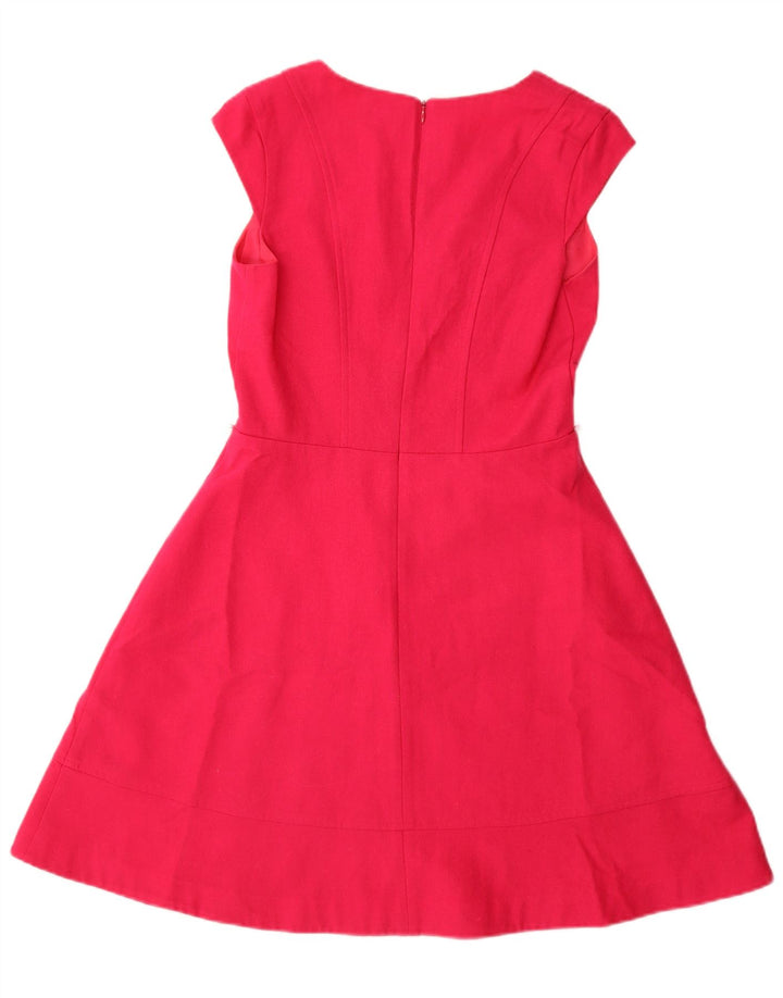 Oasis Dame A-Line Kjole UK 10 Lille Pink Uld