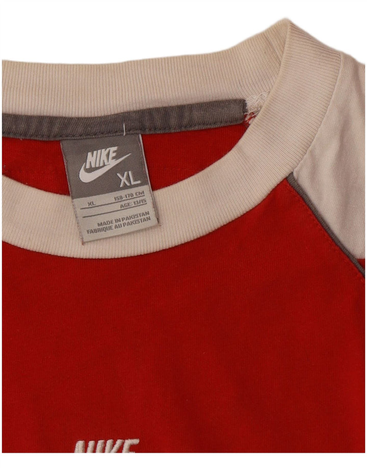 Nike drenge grafisk vest top 13-14 år XL rød farveblok