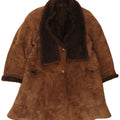 Vintage Dame Loose Fit Shearling Coat IT 44 Medium Brown Shearling Winter