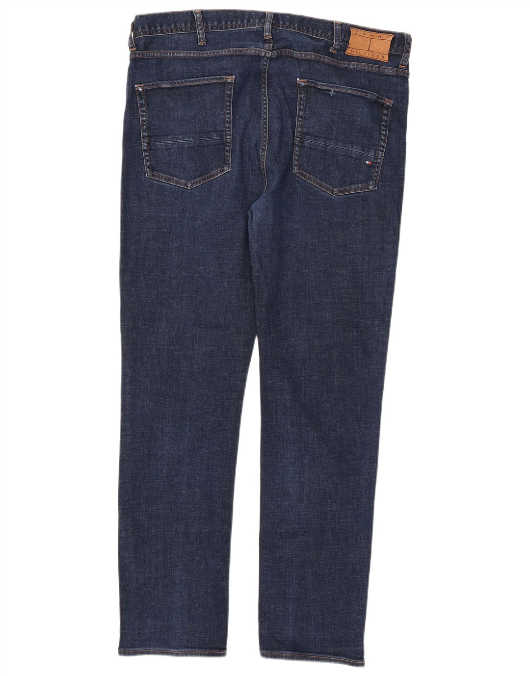 TOMMY HILFIGER Herre Denton Straight Jeans W38 L32 Marineblå Bomuld