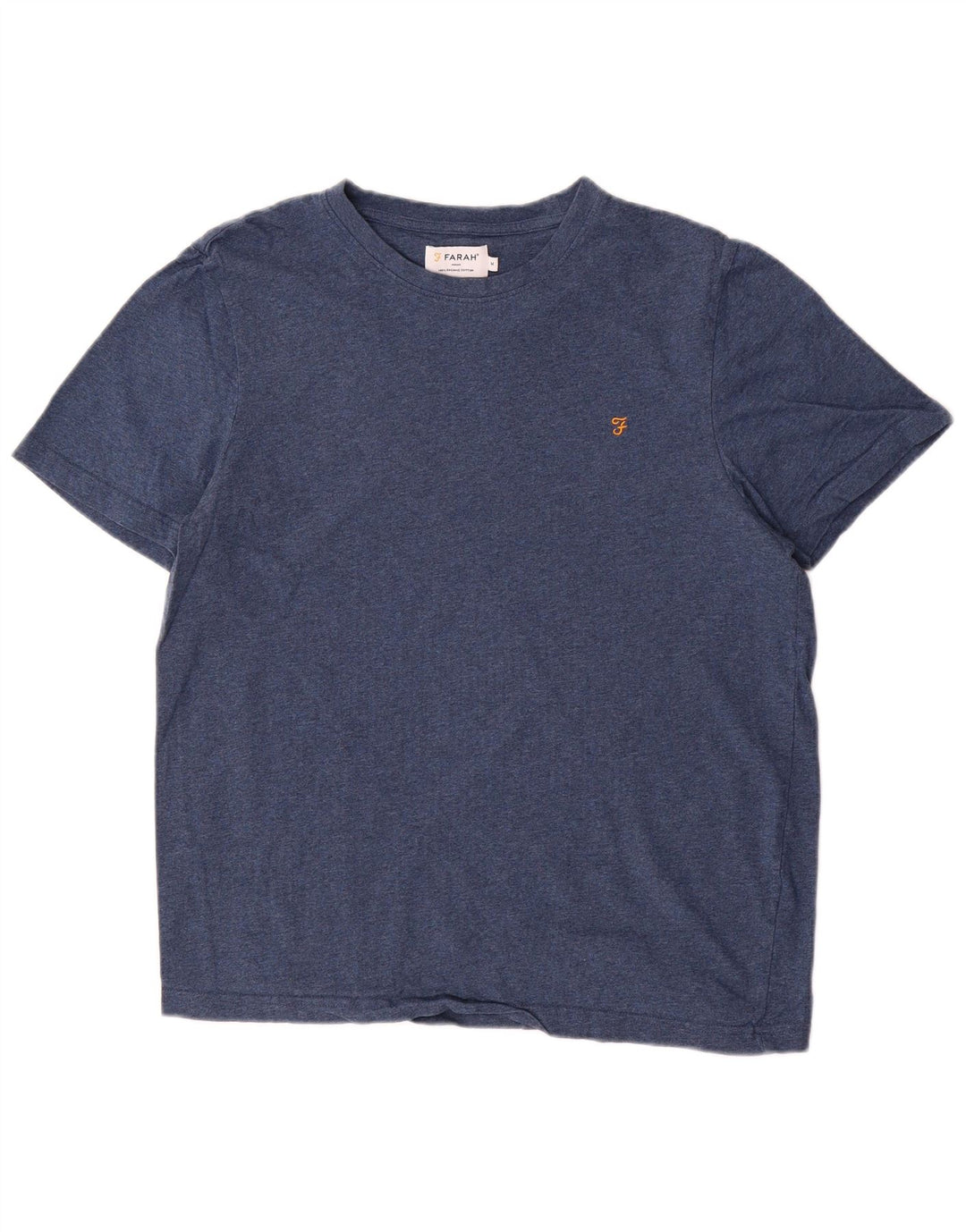 FARAH Herre T-Shirt Top Medium Marineblå Bomuld