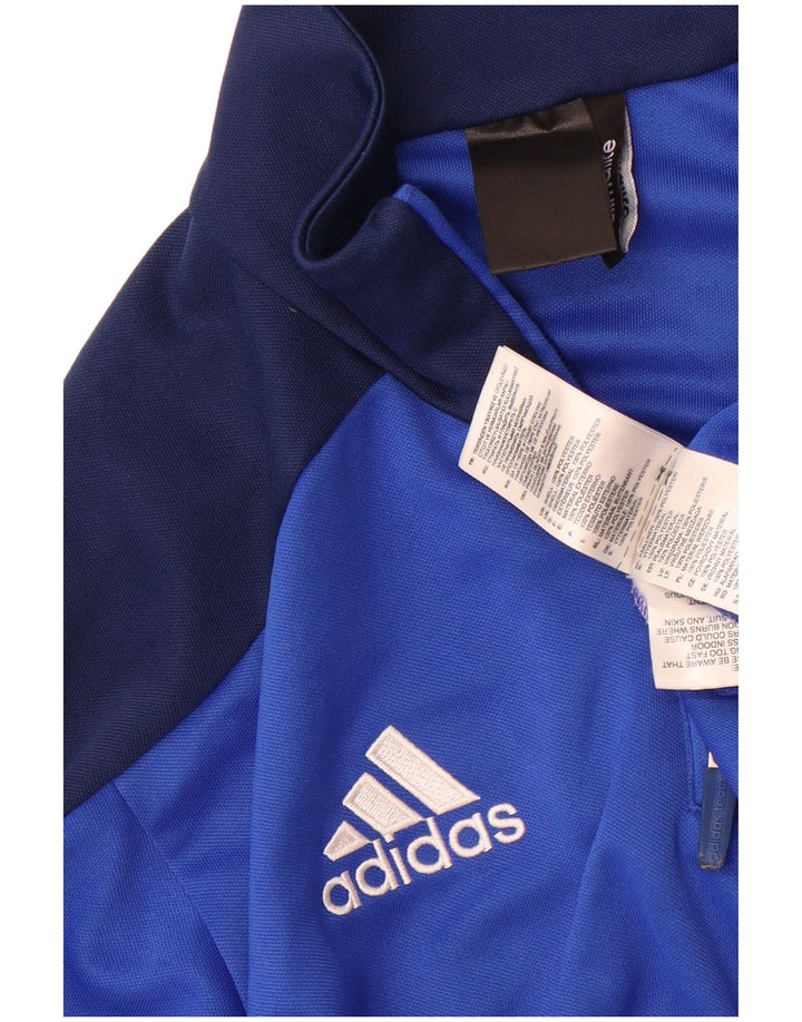 Adidas Herre Climalite Pullover Træningsdragt Top Medium Blue Colourblock
