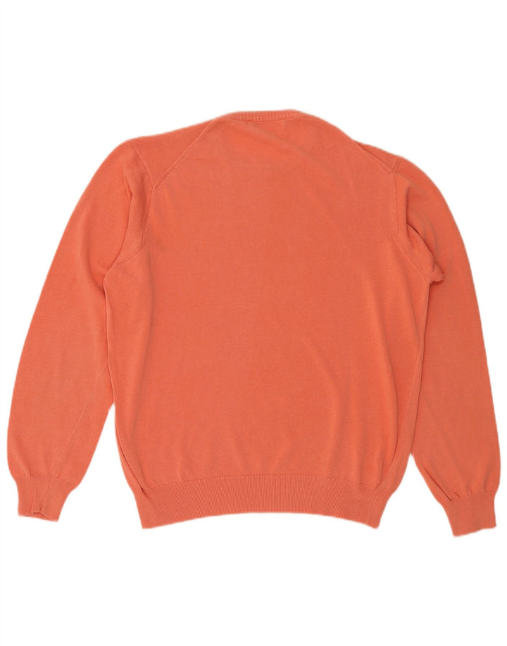 Il Granchio Herre Crew Neck Jumper Sweater Medium Orange Bomuld