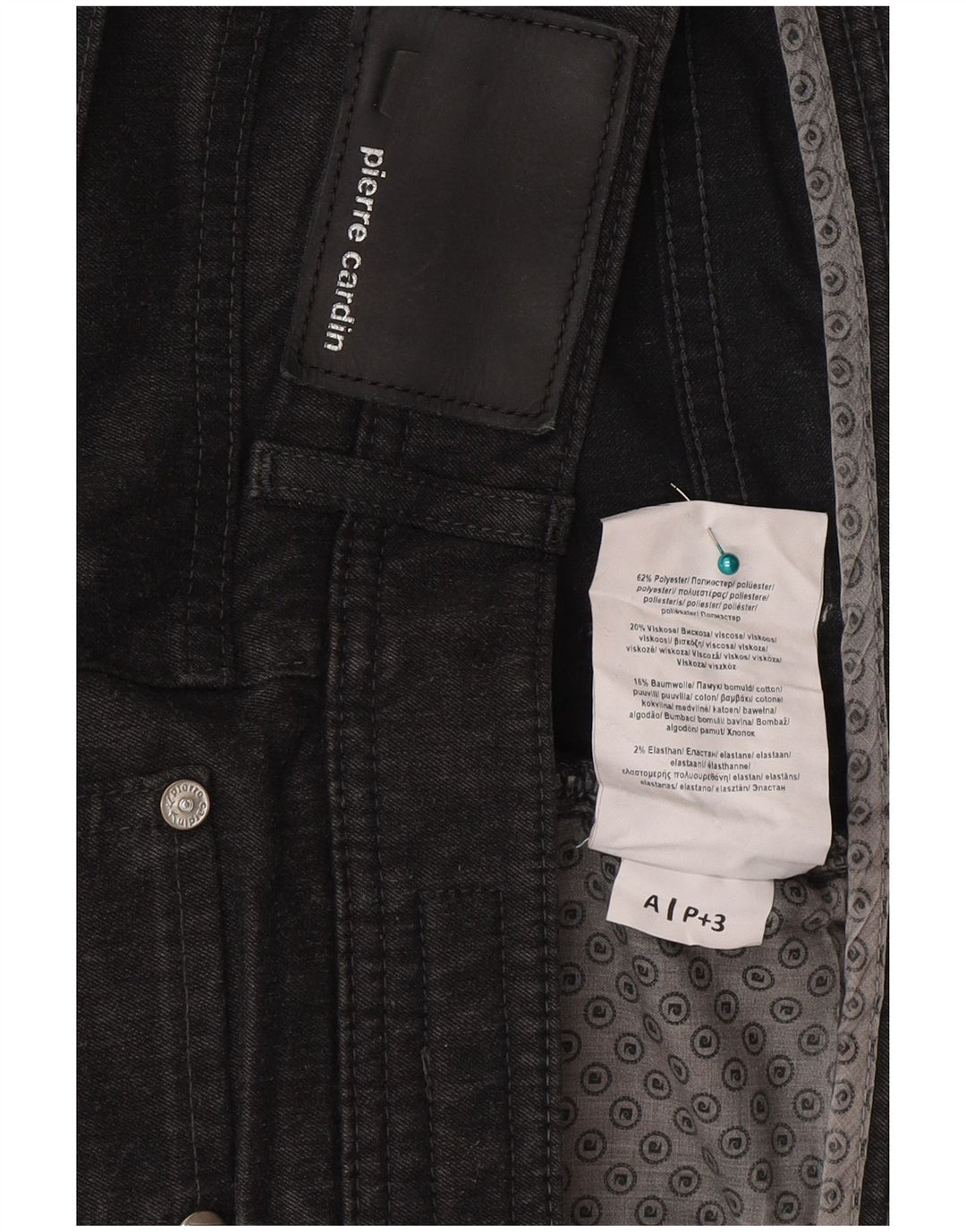 Pierre Cardin Straight Jeans til mænd W36 L34 Grå polyester