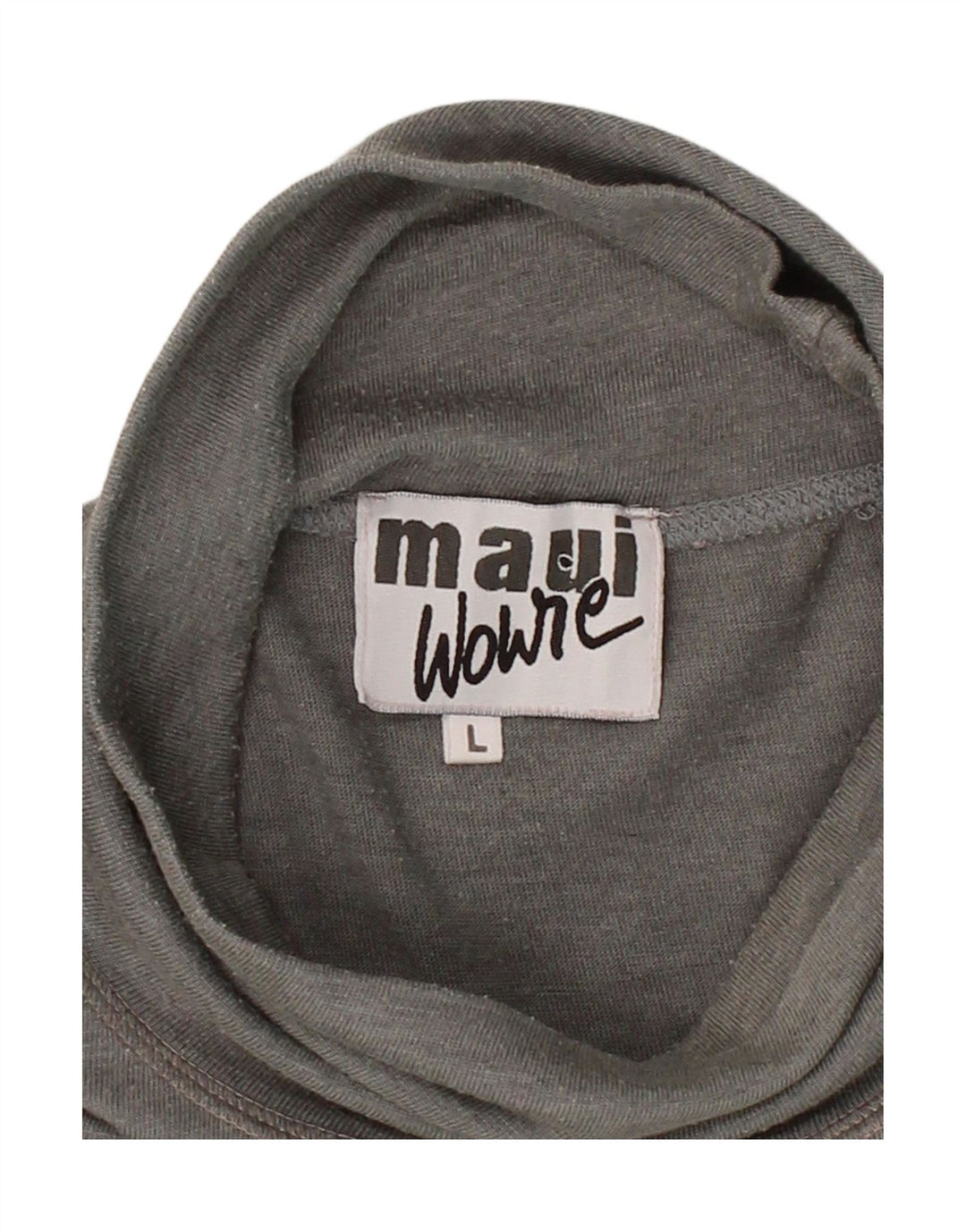 MAUI WOWIE Mens Graphic Top Long Sleeve Large Grey Cotton