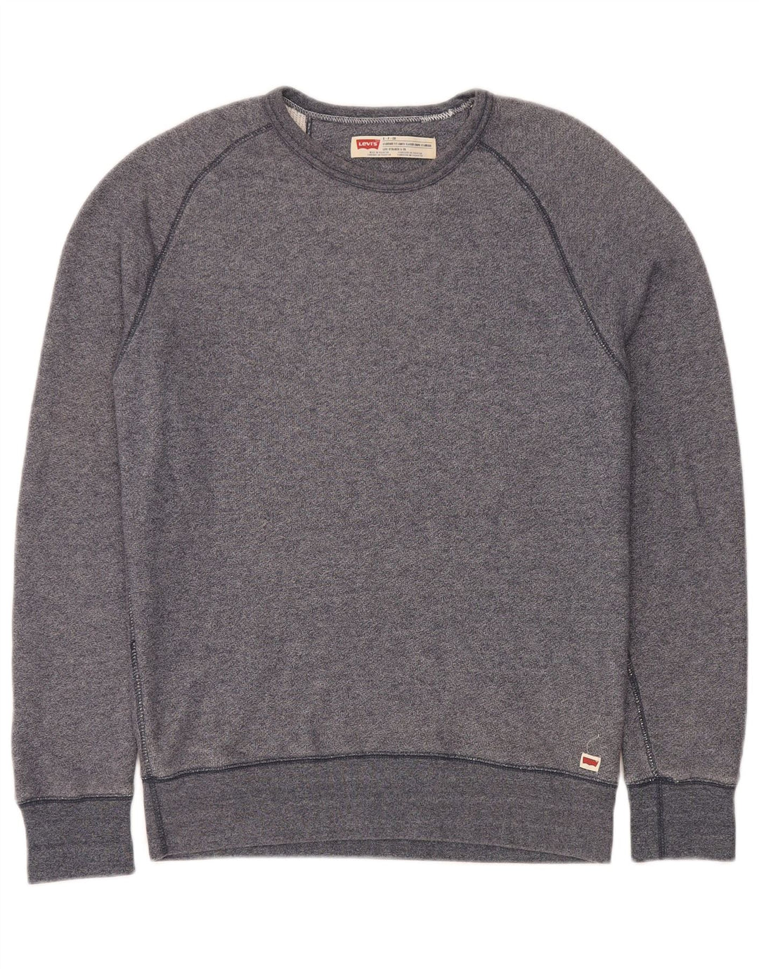 Levi's Herre Standard Fit Sweatshirt Jumper Small Navyblå Flecked Bomuld