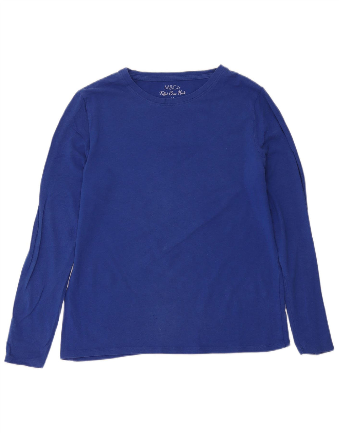 M&Co Dametop Langærmet UK 14 Medium Blue Modal