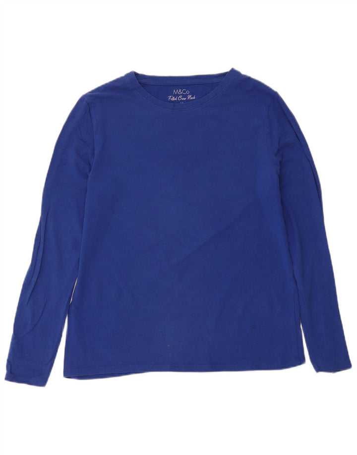 M&Co Dametop Langærmet UK 14 Medium Blue Modal