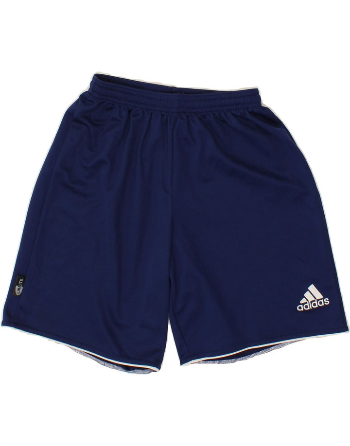 ADIDAS Boys Climalite Sport Shorts 6-7 Years Small Navy Blue Polyester Vintage Adidas and Second-Hand Adidas from Messina Hembry 