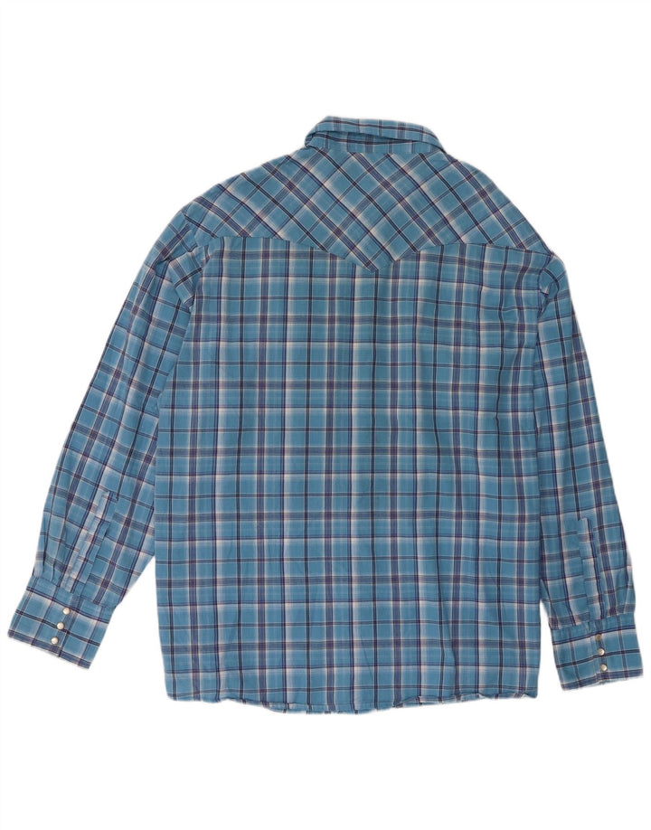 Wrangler herreskjorte 2XL blå ternet bomuld