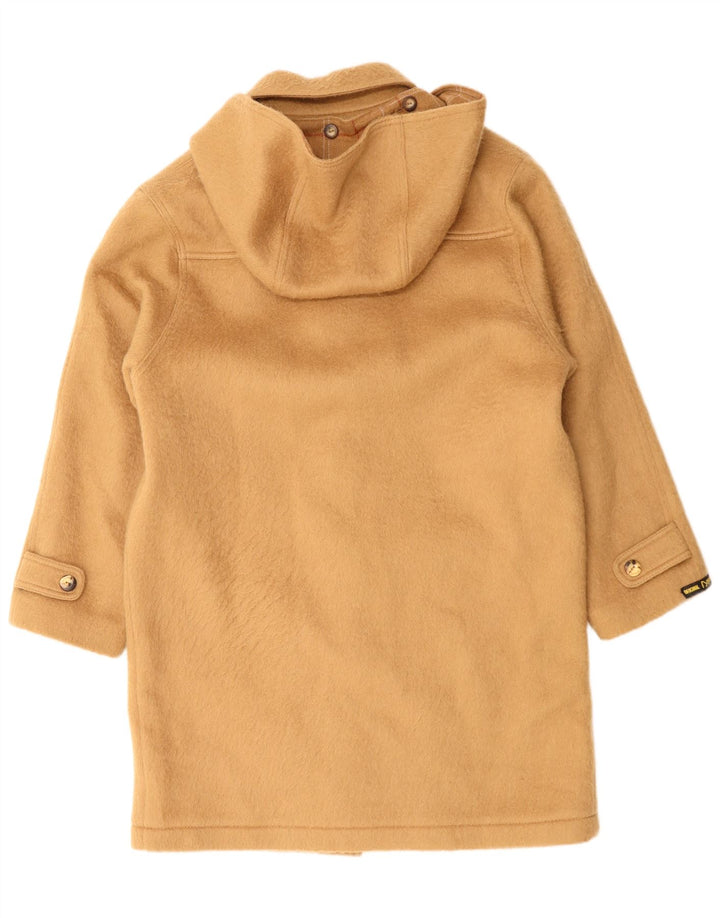 Vintage Herre Hooded Duffel Coat UK 40 Stor Beige Uld