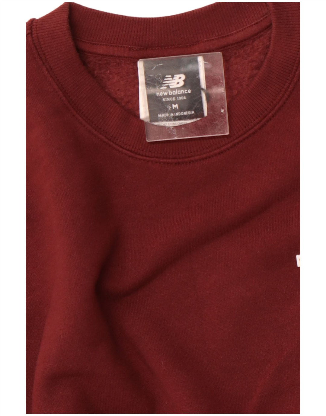 NEW BALANCE Herre sweatshirt Jumper Medium Bourgogne bomuld