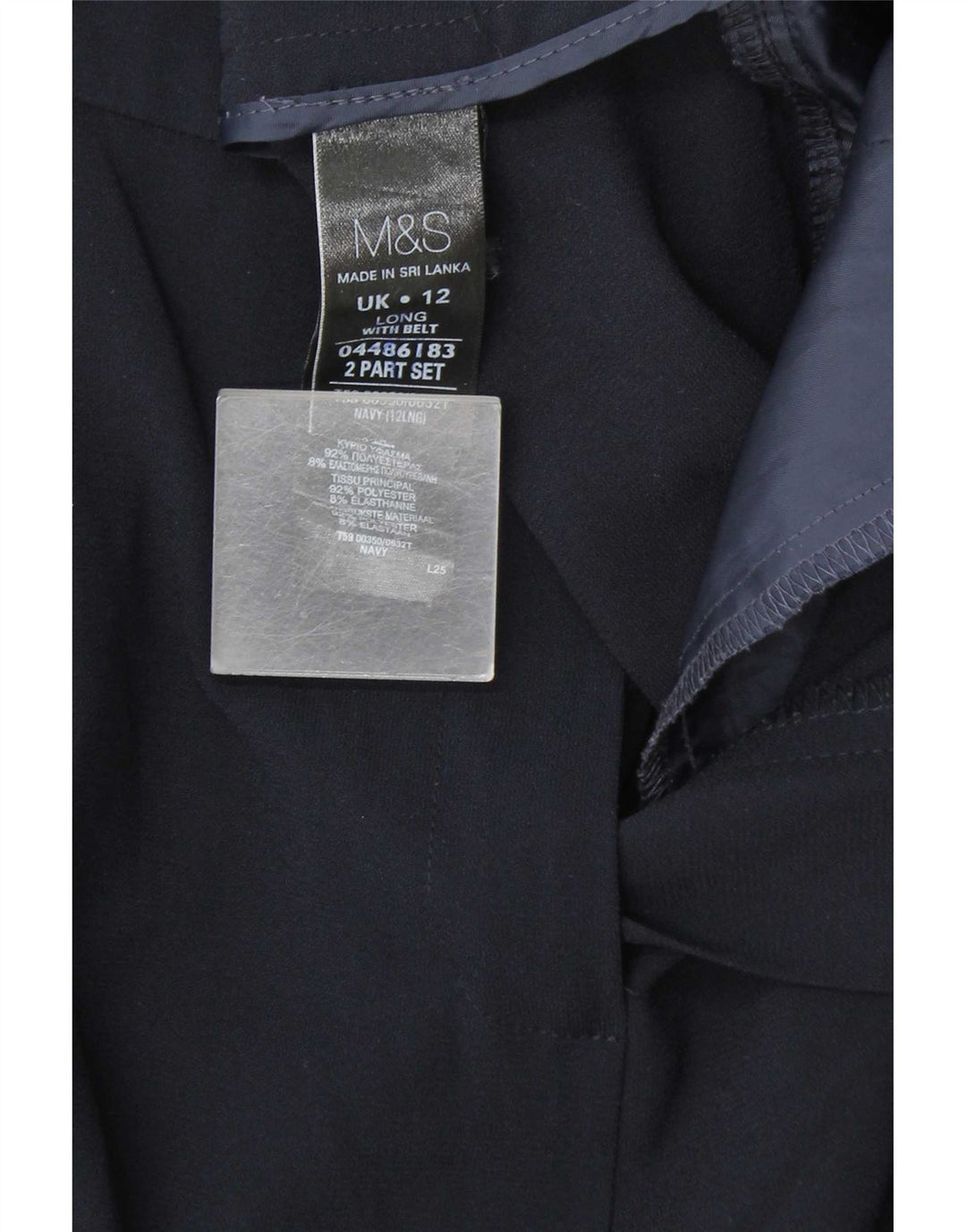 Marks & Spencer Dame Casual Bukser UK 12 Medium W31 L32 Navy Blue