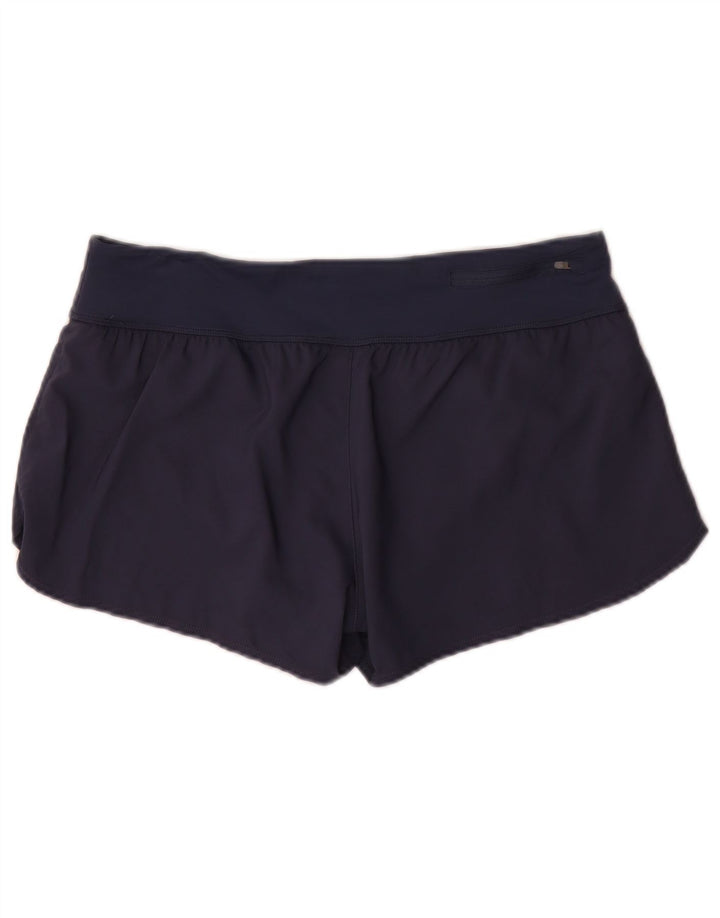 Nike Dame Sports Shorts UK 16 Large Navy Blue Polyester